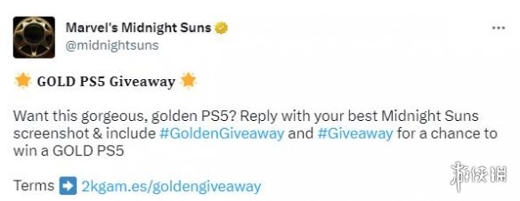 《漫威暗夜之子》推特活动 有机会赢取“黄金版”PS5