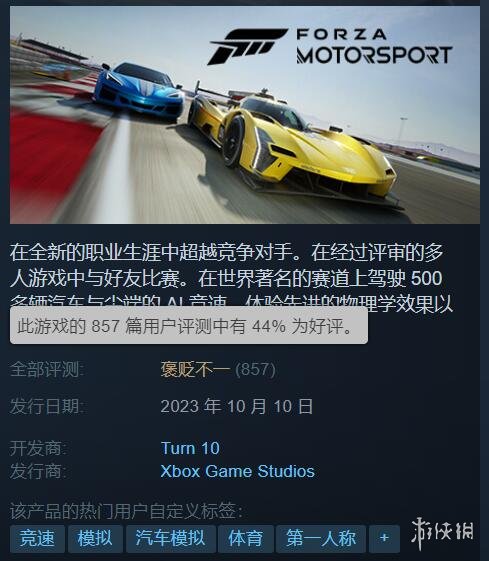 XGP官方宣布Xbox竞速大作《极限竞速8》现已加入XGP！