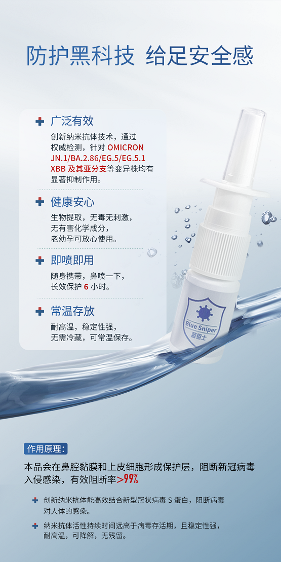 JN.1变异株占比上升，蓝狙士全力守护春节假期健康！