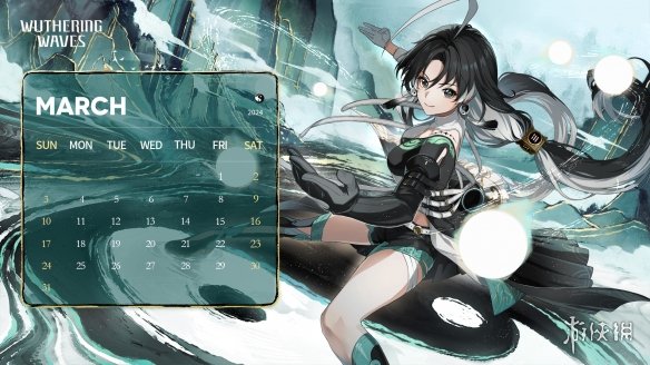 《鸣潮》官方分享3月日历壁纸：水墨画风独具美感！