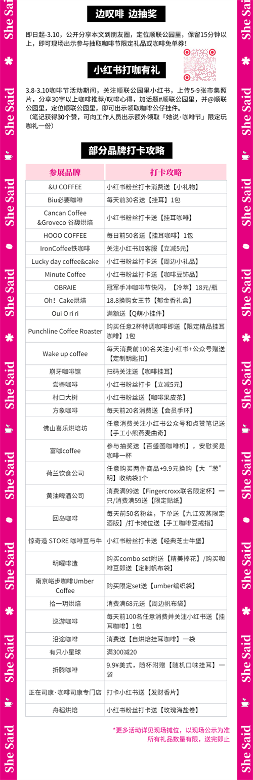 致敬她力量！百家全国知名咖啡主理人齐聚佛山——她说·未来湾区咖啡节3.0@顺联公园里