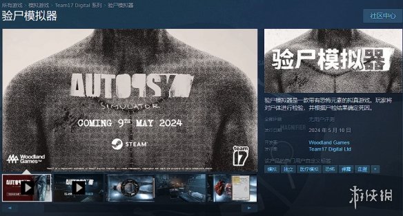 医疗恐怖拟真游戏《验尸模拟器》公布发售日 支持中文
