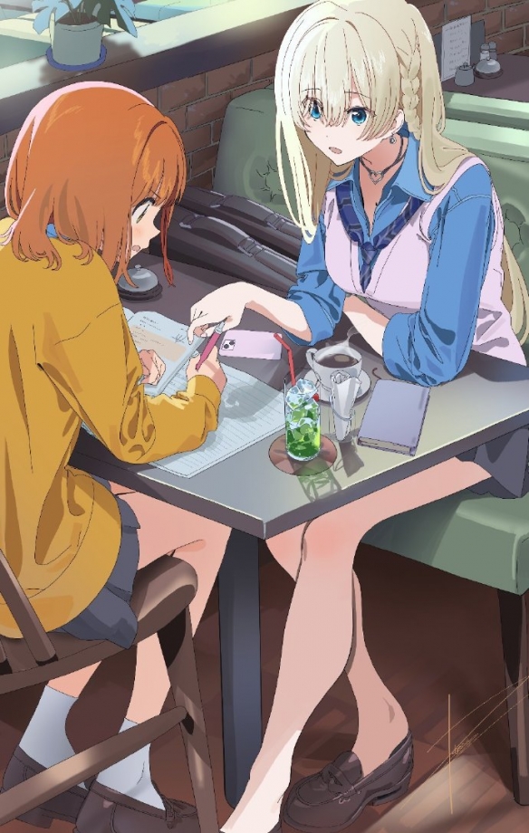 插画师ぽりごん的原创角色-金发女孩 这腿是认真的吗