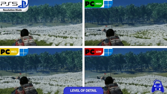《对马岛之魂》PC/PS5画面对比 PS版优化略逊一筹！