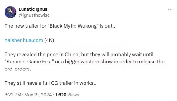 《黑神话 悟空》全球预购即将启动，游戏内容全面升级