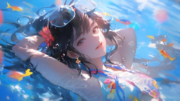 wallpaper engine动态壁纸推荐Top10！水中女孩侧脸