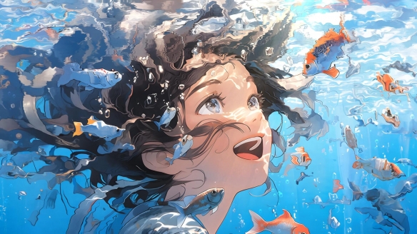 wallpaper engine动态壁纸推荐Top10！水中女孩侧脸