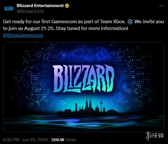 Xbox确定回归科隆游戏展 暴雪：将首次跟随Xbox参展
