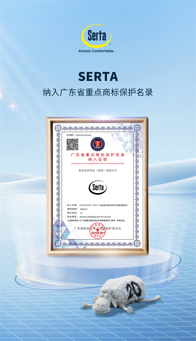 舒达品牌荣耀时刻：3大商标入选省级重点保护名录，彰显行业标杆实力
