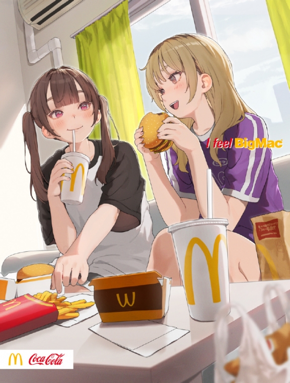 炎炎夏日 日本麦当劳推出漫画风壁纸「I feel BigMac」