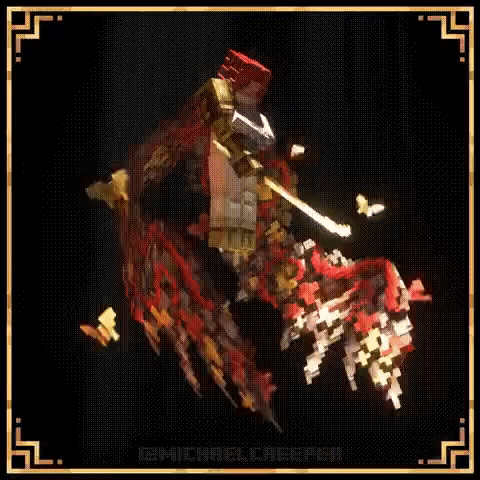 艺术家打造MC风《艾尔登法环》角色 全都变方块啦！
