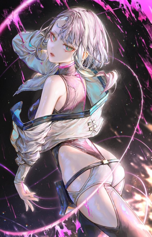 《赛博朋克：边缘行者》衍生插画