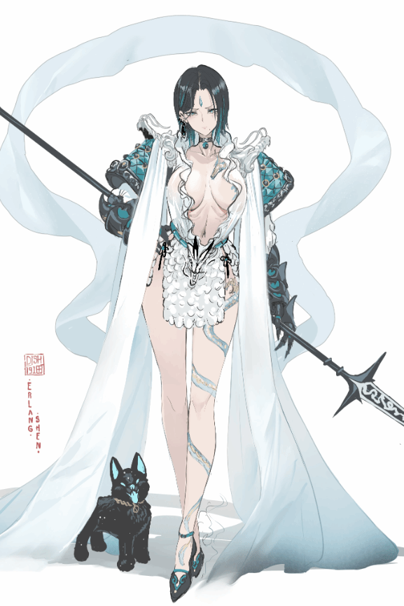 大触绘制《黑神话：悟空》角色性转图 冷酷大姐姐杨戬