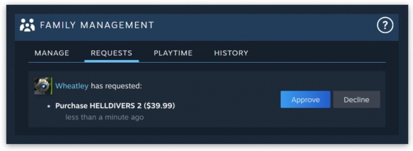 Steam正式推出家庭共享功能，可与五名成员共享游戏库