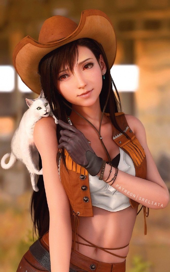 完美身材性感迷人！《最终幻想7》蒂法、爱丽丝3D美图