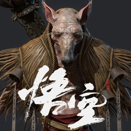 博主自制《黑神话:悟空》角色建模：白衣秀士、土地等