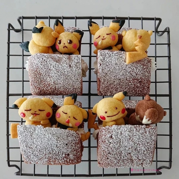 日本手作达人制作宝可梦甜点 皮卡丘盖被子超可爱！