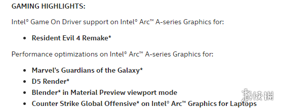 Intel Arc驱动又更新！为《生化危机4重制版》带来绝佳体验