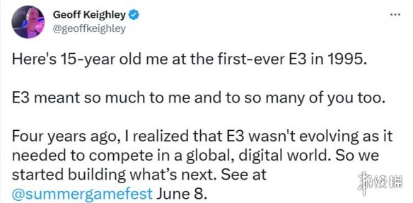 TGA&夏日游戏节创始人：E3已经逐渐丧失了竞争力