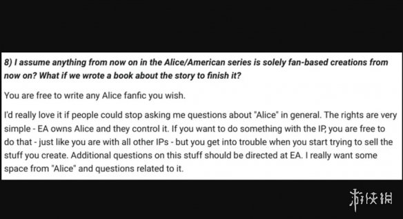 《爱丽丝》设计师求粉丝们不要再问他《爱丽丝3》消息