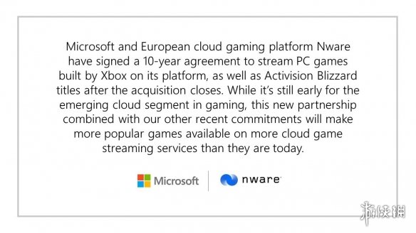 生意还得做 微软Xbox与Nware签署为期10年的云游戏协议
