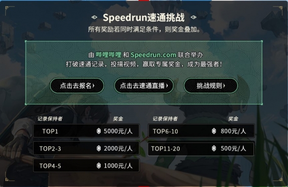 B站X Speedrun速通挑战、游戏内容衍生创作等开展合作