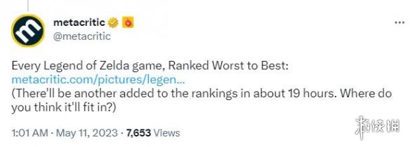 喜迎《王国之泪》！M站公布《塞尔达》游戏评分排行榜